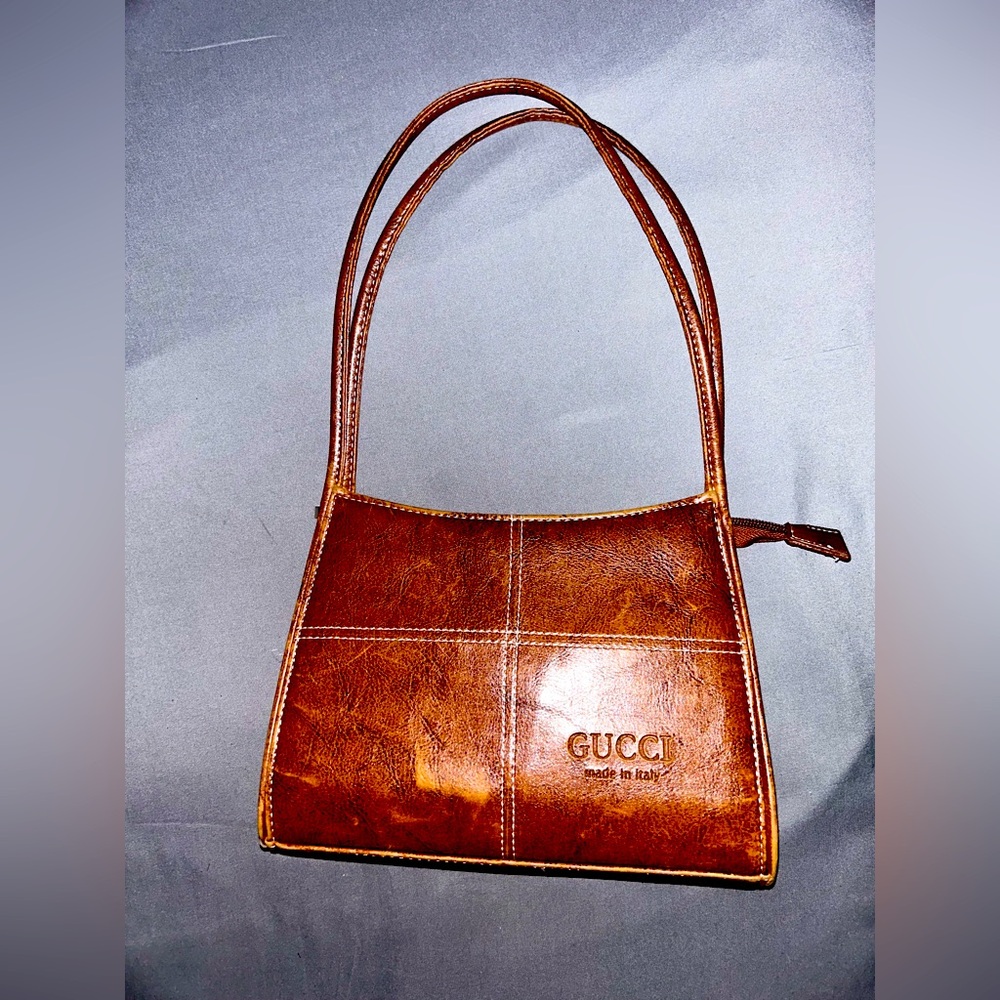 Vintage Gucci Brown Leather Bag